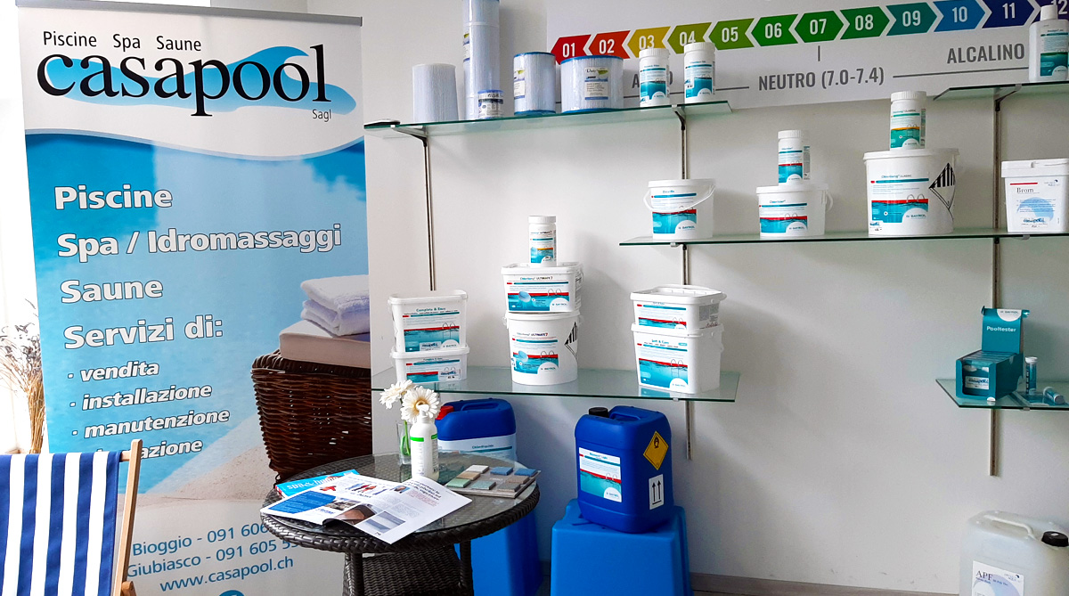 Casapool sede e negozio di Bioggio